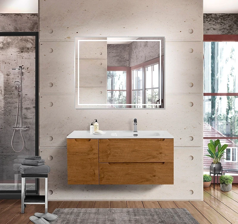 Тумба под раковину BelBagno Etna 100 R ETNA-1000-2C-1A-SO-RN-R подвесная Rovere Nature МДФ / ЛДСП