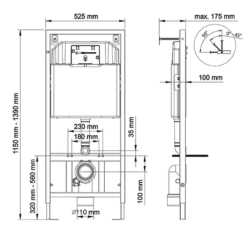 Комплект унитаза AM.PM Spirit FlashClean C701700WH+C707857WH с инсталляцией Berges Novum L5 040215 с сиденьем Микролифт и Черной матовой клавишей смыва фарфор подвесной