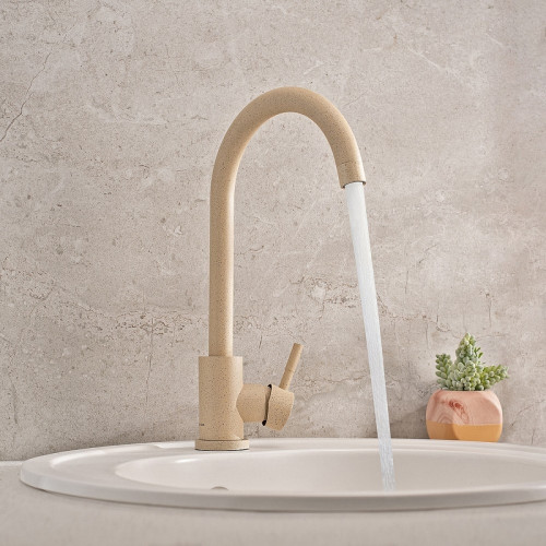 Смеситель для кухни Ростовская Мануфактура Сантехники SUS124BGK-017F Бежевый