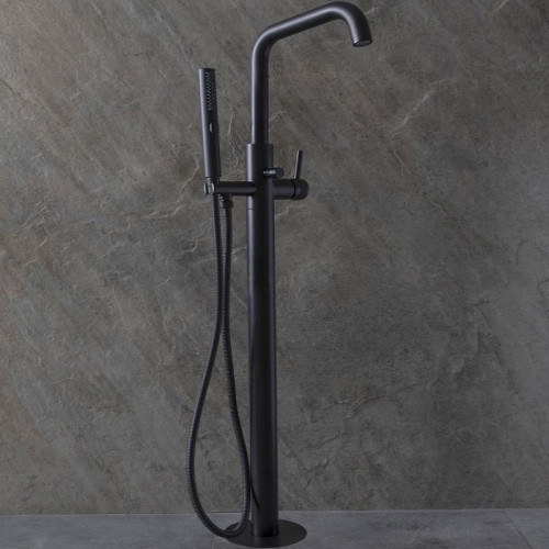 Смеситель для ванны Allen Brau Priority 5.31008-31 Черный матовый латунь на пол