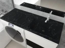 Раковина Stella Polar Мадлен 120 R SP-00001072 с местом под стиральную машину Черный мрамор
