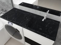 Раковина Stella Polar Мадлен 120 R SP-00001072 с местом под стиральную машину Черный мрамор