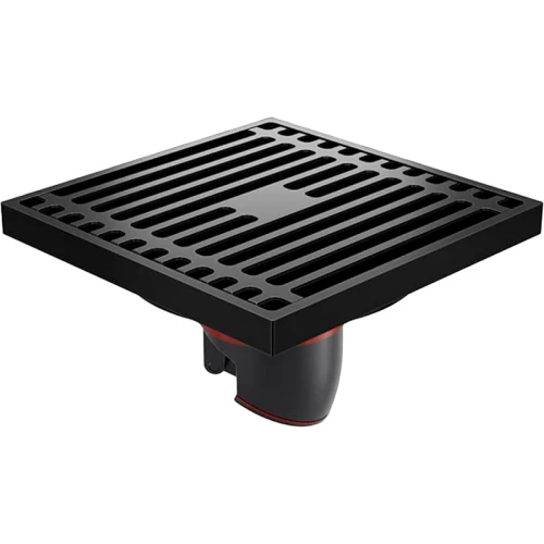 Душевой трап Orange 100x100 TR01-005b с Черной матовый решеткой