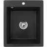 Кухонная мойка Ulgran Classic U-404-344 Ультра-черная искусственный камень (литьевой мрамор) встраиваемый