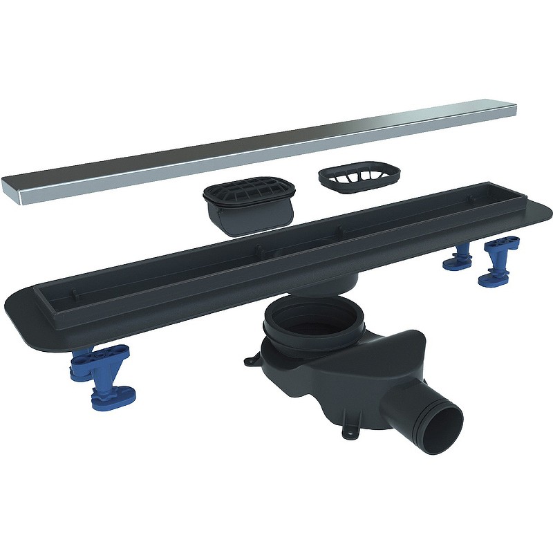 Душевой лоток BelBagno Luce BB-LD-LUCE-90-CR с решеткой Хром / под плитку