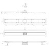 Душевой лоток BelBagno Luce BB-LD-LUCE-90-CR с решеткой Хром / под плитку