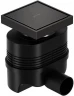 Душевой трап Allen Brau Priority 100x100 9.50026.MG с решеткой цвет Графит браш / под плитку