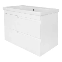 Тумба с раковиной Azario Kantri 80 CS00097255 подвесная цвет Белый глянец