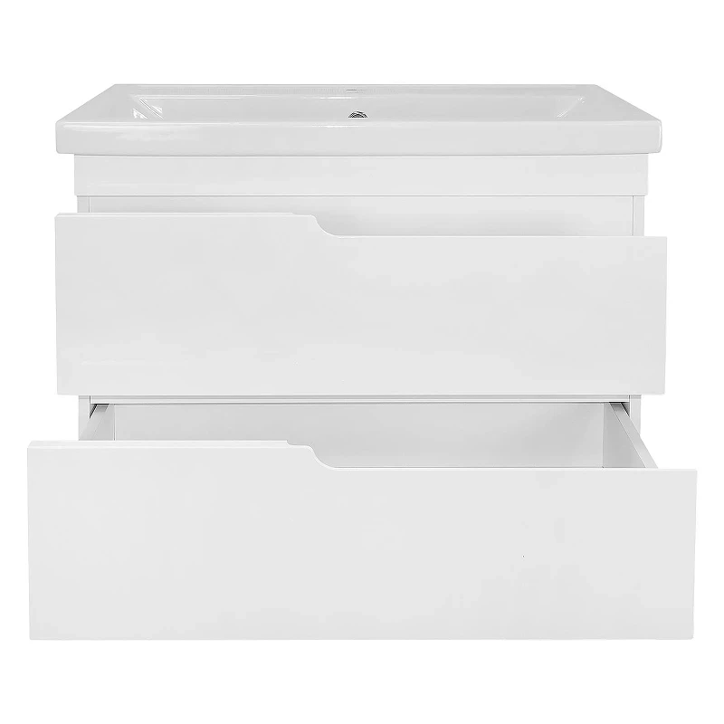 Тумба с раковиной Azario Kantri 80 CS00097255 подвесная цвет Белый глянец