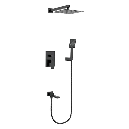 Душевая система Frap F71802-6 цвет Черный матовый