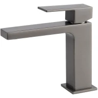 Смеситель для раковины Kaiser Cube 01211-15 Вороненая сталь