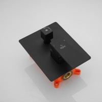 Душевая система Rose R28H R2835H Черная матовая