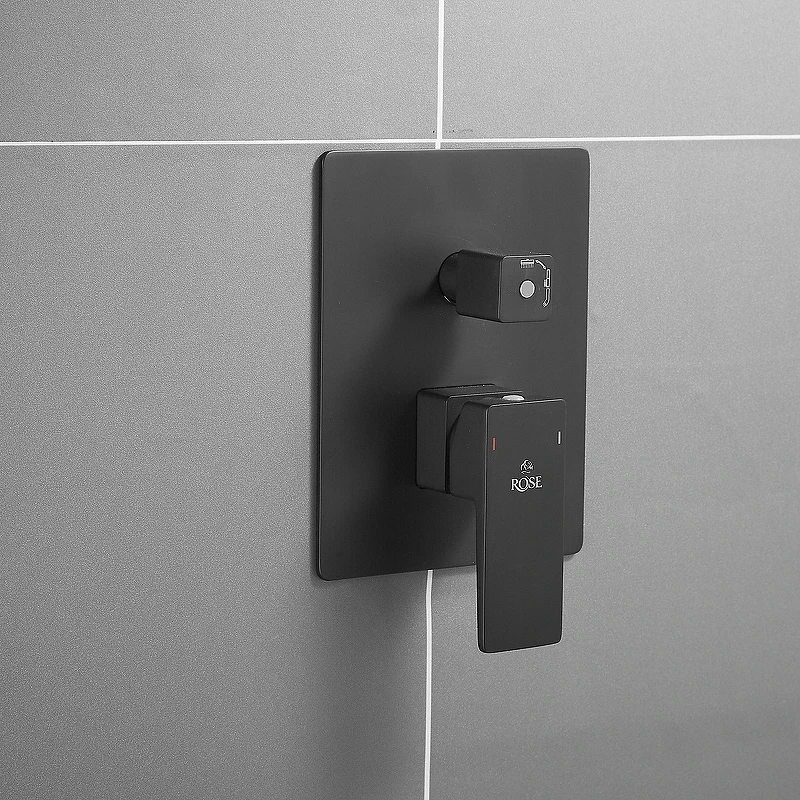 Душевая система Rose R28H R2835H Черная матовая