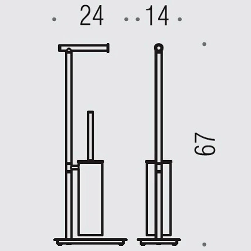 Напольная стойка Colombo Design Square B9907.OM Золото матовое