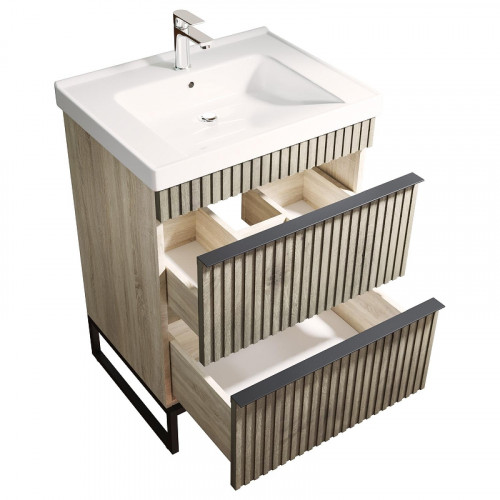 Тумба под раковину Mixline Окленд 60 551717 цвет Дуб мелфорд