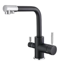 Смеситель для кухни Emar Quartz 3003N.12 цвет Оникс