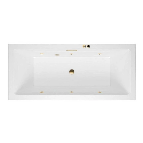 Акриловая ванна Excellent Heaven Slim 180x80 WAEX.HEV18S.SOFT.GL цвет Белый с гидромассажем форсунки Золото