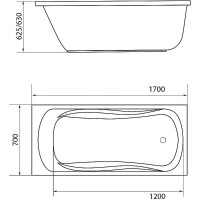 Акриловая ванна Creto Classio 170х70 10-17070 без гидромассажа