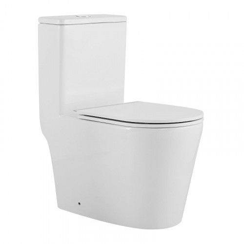 Унитаз моноблок Azario Nimbus Tornado AZ-6080-AP цвет Белый с сиденьем Микролифт