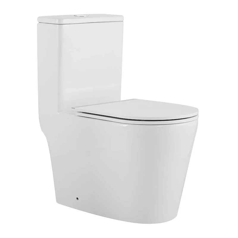 Унитаз моноблок Azario Nimbus Tornado AZ-6080-AP цвет Белый с сиденьем Микролифт