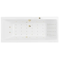 Акриловая ванна Excellent Pryzmat 200x90 WAEX.PRY20.NANO.GL цвет Белый с гидромассажем форсунки Золото
