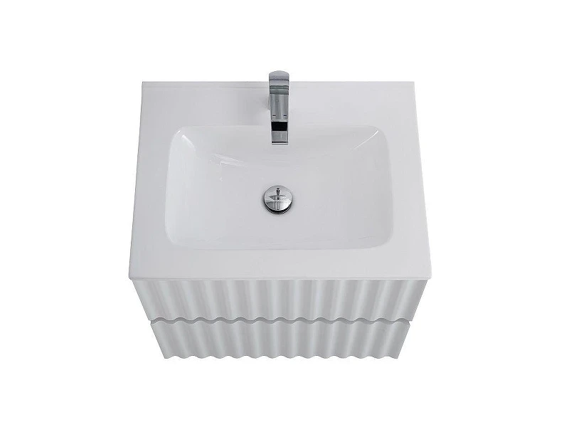 Тумба под раковину Art&Max Elegant 60 AM-ELEGANT-600-2C-SO-BM-LED подвесная цвет Белый матовый