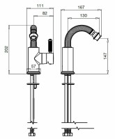 Смеситель для биде Cezares Olimp BSM2-L OLIMP-BSM2-03/24-L Золото 24 карат латунь