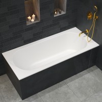 Ванна из искусственного камня Whitecross Gin 180x80 0217.180080.200 Белая матовая без гидромассажа