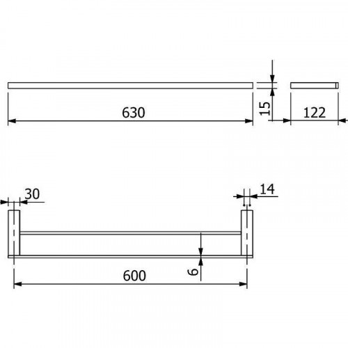 Полотенцедержатель Kludi Vela C 3198839 двойной Черный матовый