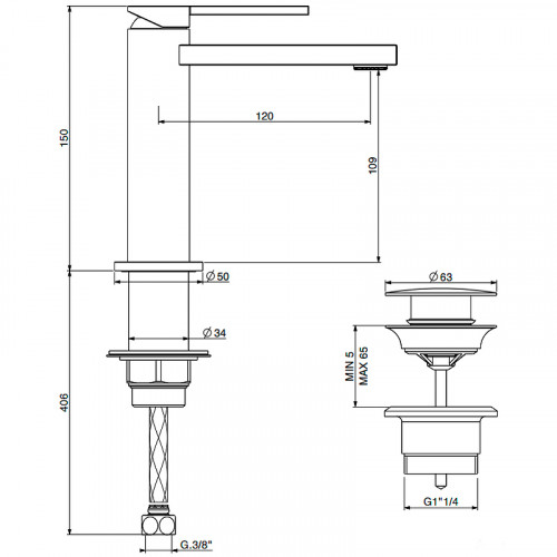 Смеситель для раковины Gattoni Color 8042/80C0 Хром