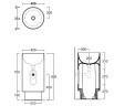 Раковина Simas Po-Mo 40 PO08bi Белая фаянс напольный