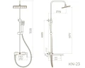 Душевая система Knotlor Stable KN-23 цвет Хром