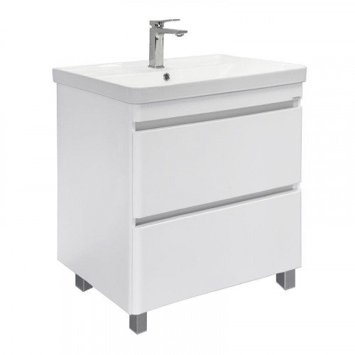 Тумба с раковиной Comforty Валдай 80 00-00019070 цвет Белый матовый