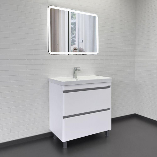 Тумба с раковиной Comforty Валдай 80 00-00019070 цвет Белый матовый