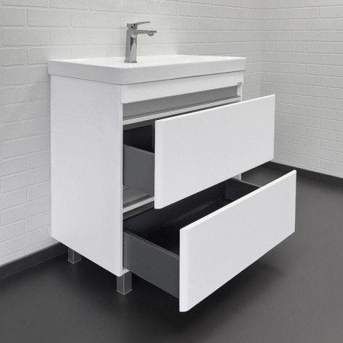 Тумба с раковиной Comforty Валдай 80 00-00019070 цвет Белый матовый