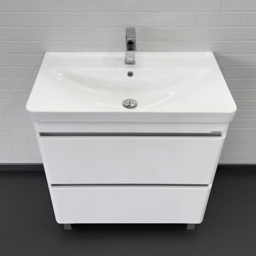 Тумба с раковиной Comforty Валдай 80 00-00019070 цвет Белый матовый