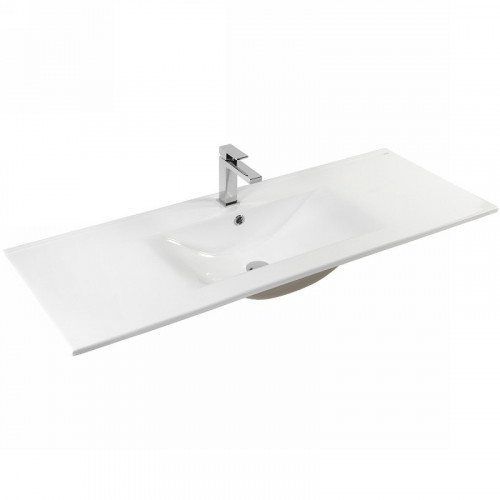 Раковина Bond 120 S05-1200 Белая глянцевая фарфор полувстраиваемая