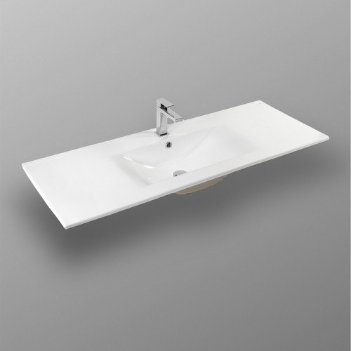 Раковина Bond 120 S05-1200 Белая глянцевая фарфор полувстраиваемая