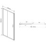 Душевая дверь Vincea Garda 130 VDS-1G130CLG профиль Брашированное золото стекло прозрачное