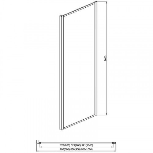 Душевая стенка Aquatek 100 AQ ARI WA 10020GM профиль Оружейная сталь стекло прозрачное