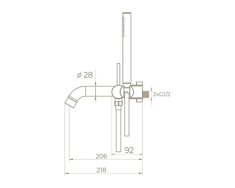 Смеситель для ванны Knotlor Eclipse SS-23/GM цвет Вороненая сталь
