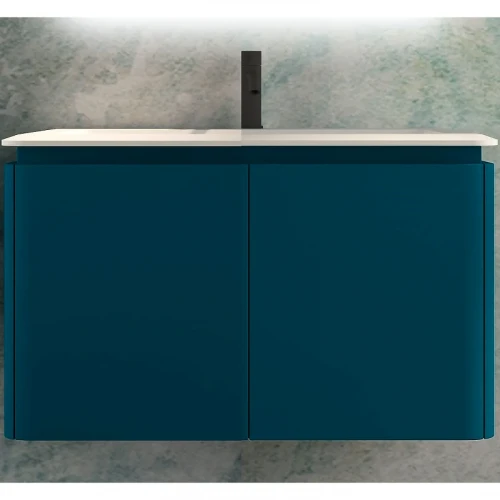 Тумба под раковину Cezares Stylus 94 55228 подвесная Blu Petrolio МДФ / ЛДСП