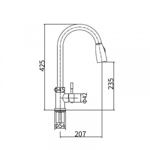 Смеситель для кухни Fashun A56109 цвет Сатин
