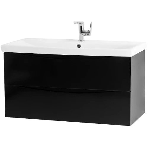 Тумба под раковину BelBagno Marino-Cer 100 MARINO-CER-1000-2C-SO-NL-P подвесная Nero Lucido МДФ / ЛДСП