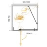 Душевой уголок Cezares Slider 100х80 SLIDER-AH-1-80-90/100-C-NERO профиль Черный матовый стекло прозрачное