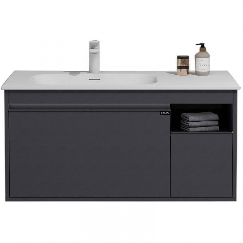 Тумба с раковиной Black&amp;White Universe U910.1000 100 9101000 подвесная Grey