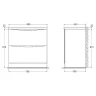 Тумба с раковиной BelBagno 80 ACQUA-800-2C-PIA-BL+80 BB800/455-LV-MR-ALR цвет Bianco Lucido