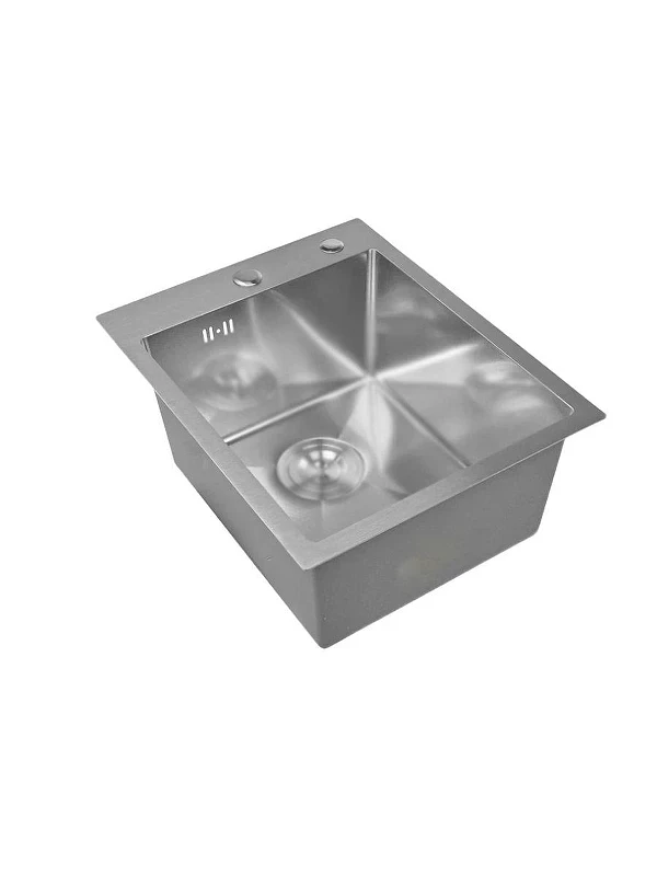 Кухонная мойка Wisent 40 WS34050/W02-114/W4998-4 со смесителем цвет Сатин