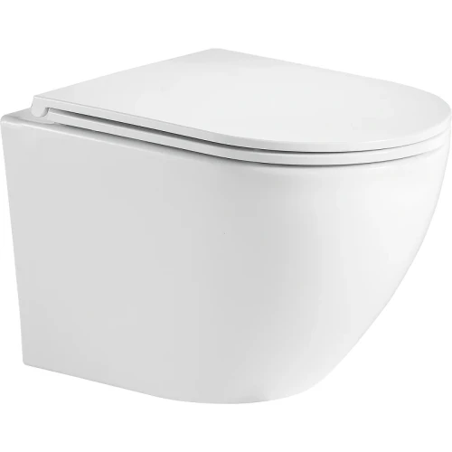 Комплект унитаза WeltWasser Merzbach 043 GL-WT 10000009939 с инсталляцией Charus City CR.200.21.01 с сиденьем Микролифт и клавишей смыва Хром глянцевый