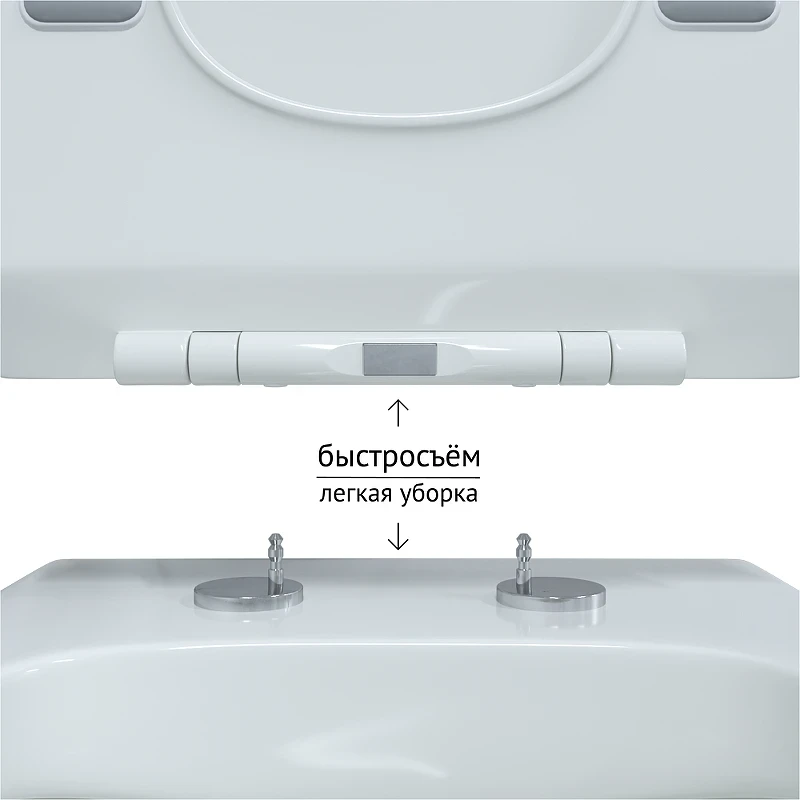 Комплект унитаза с инсталляцией Berges Floe Rimless 043281 с сиденьем Микролифт и клавишей смыва Хром матовый фарфор подвесной